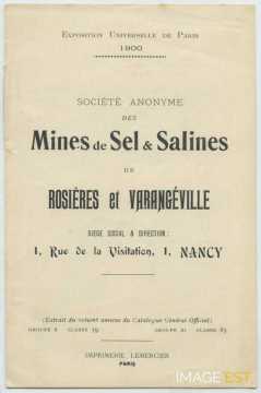 Société anonyme des mines de sel & salines de Rosières et Varangéville